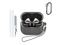 Limpeza E Capa Estojo Silicone Para Samsung Galaxy Buds 3 Pro Fones De Ouvido Não Incluídos Digitallab (cinza)