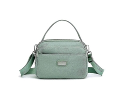 Bolsa Feminina Para Atividades Ao Ar Livre, Casual, Mensageiro, Grande Capacidade, Vários Compartimentos, Verde Claro