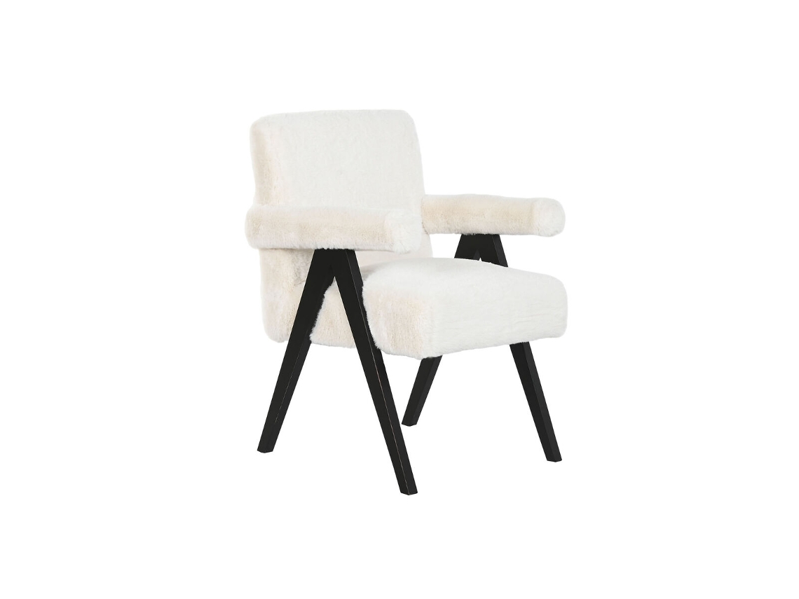 A Poltrona De Casa Esprit Branco Madeira 54 X 64 X 86 Cm