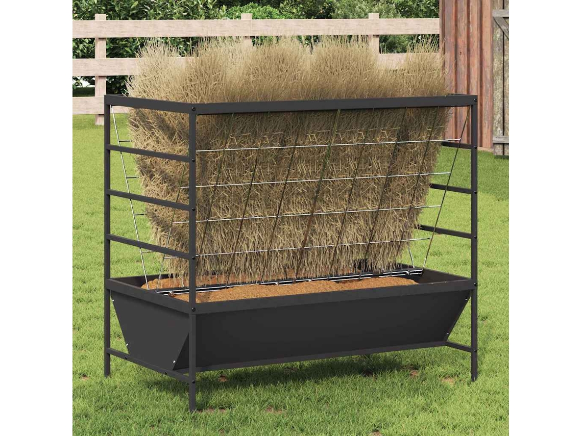 Vidaxl Comedouro Para Gado Preto 100 X 60 X 90 Cm 15 Kg