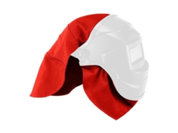 Conjunto de capa de segurança para soldagem e treinamento, cobertura total para cabeça e pernas, tecido de couro resistente, fácil instalação para uso interno.