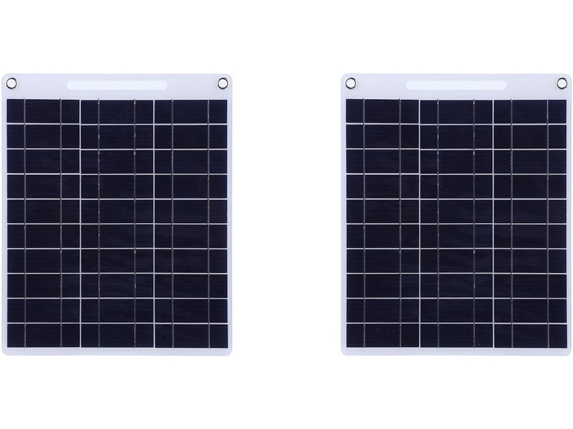Kit de Carregador Portátil para Celular com 2 Painéis Solares de 60w e 2 Portas Usb de 5v para Viagens SFUSHOS