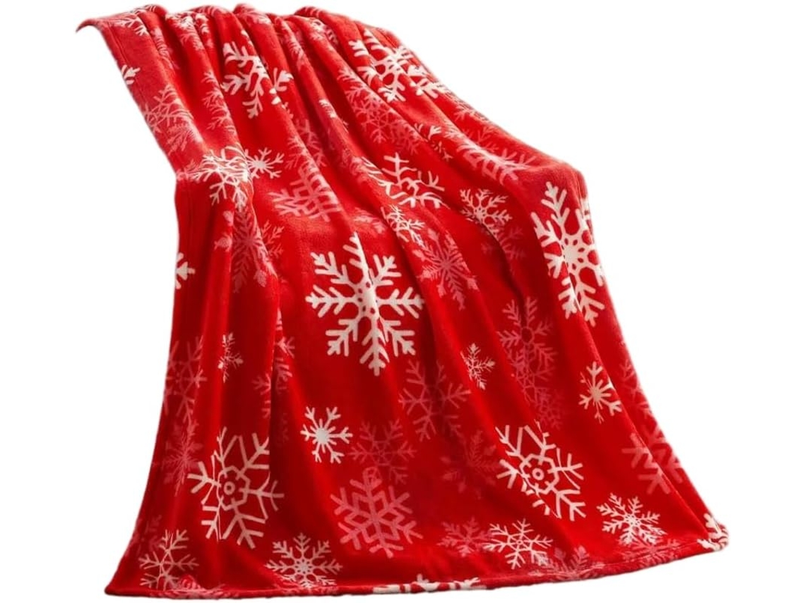Manta de Natal Syjym em Flanela Macia e Quente para Decoração Natalina Aconchegante o Sofá, Macio, Quente, Ide