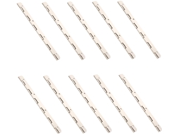 Conjunto De 10 Dobradiças Niqueladas Para Armários, 150x17mm, Em Aço