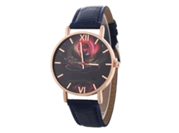 Reloj De Pulsera Unisex De Cuero Pu Moda Quartz Para Hombres Y Mujeres (azul)