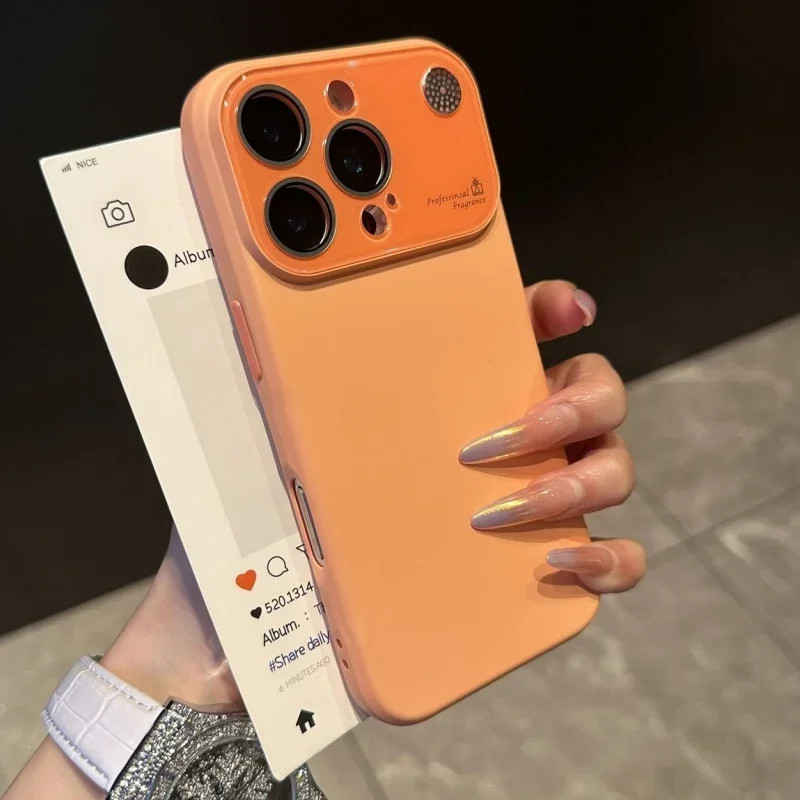 Capa De Celular Em Silicone Líquido Macio (laranja) Para Iphone 12 Pro, Cor Sólida E Resistente A Impactos.