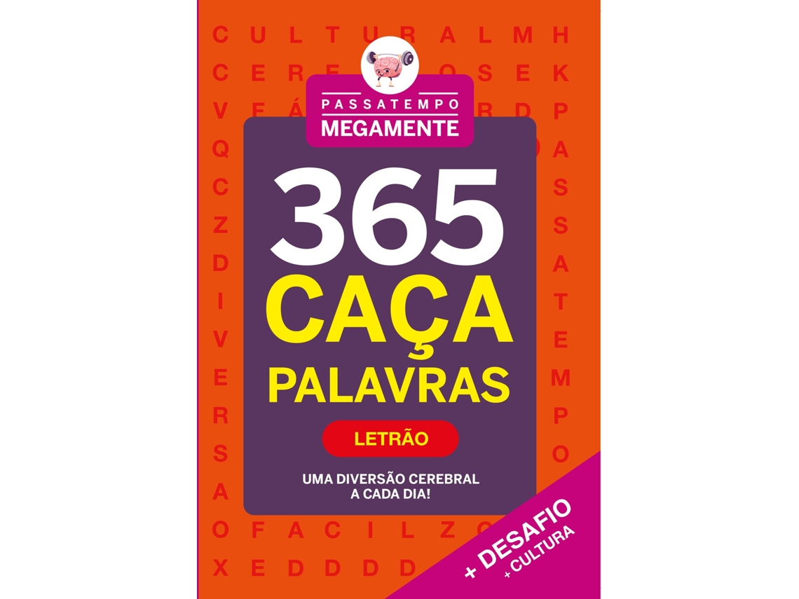 Livro Passatempo Megamente 365 Caça-palavras - Letrão De On Line Editora (português Do Brasil)