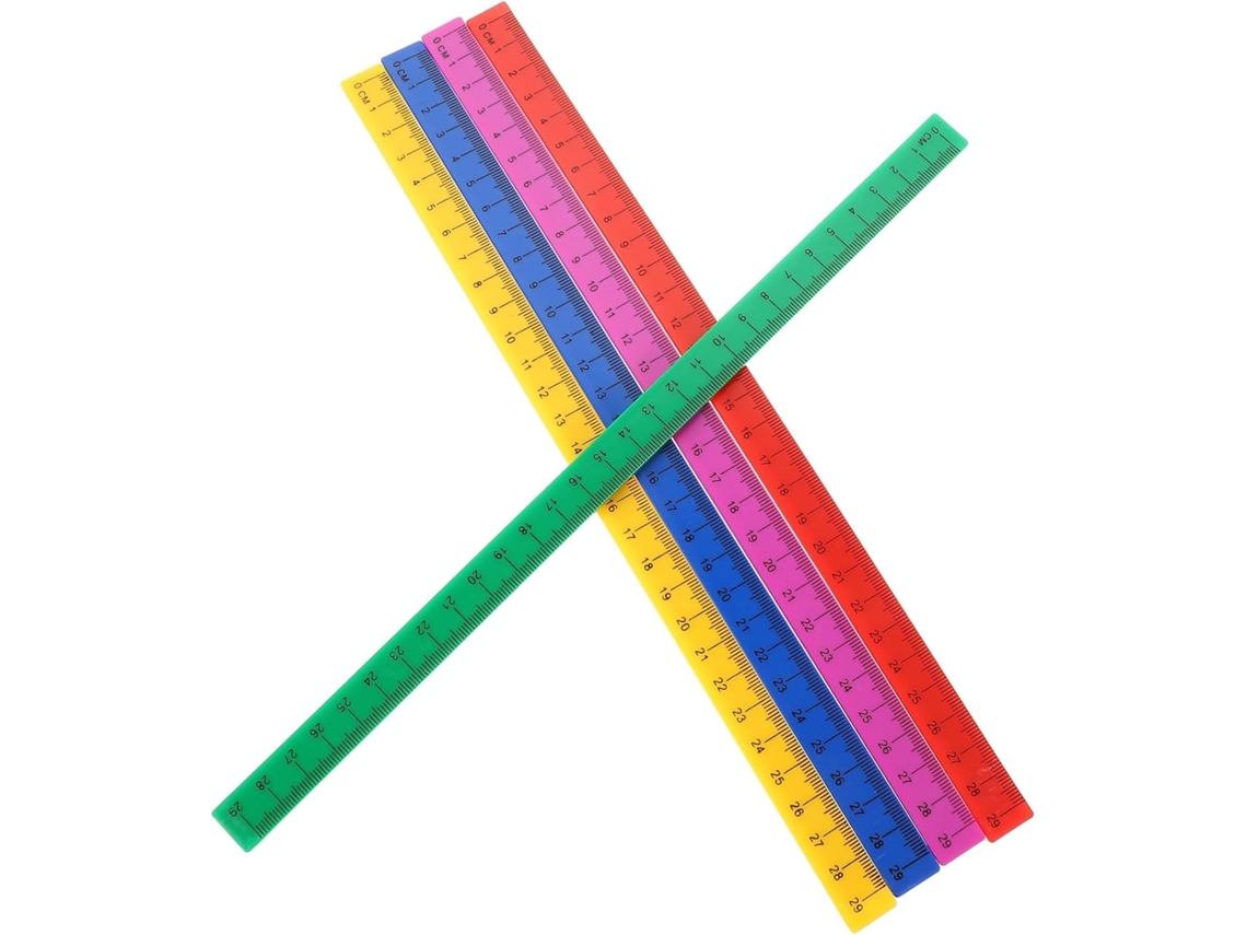 Lurelia Régua Magnética Multifuncional Portátil 5 Peças 29cm Plástico Para Desenho Técnico E Escola