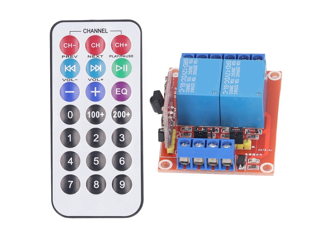 Laxiscreed Módulo Relé Infravermelhos 2 Canais 12v/dc Para Controle Bidirecional