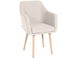 Cadeira de visitante em tecido Utrecht creme/natura CLP