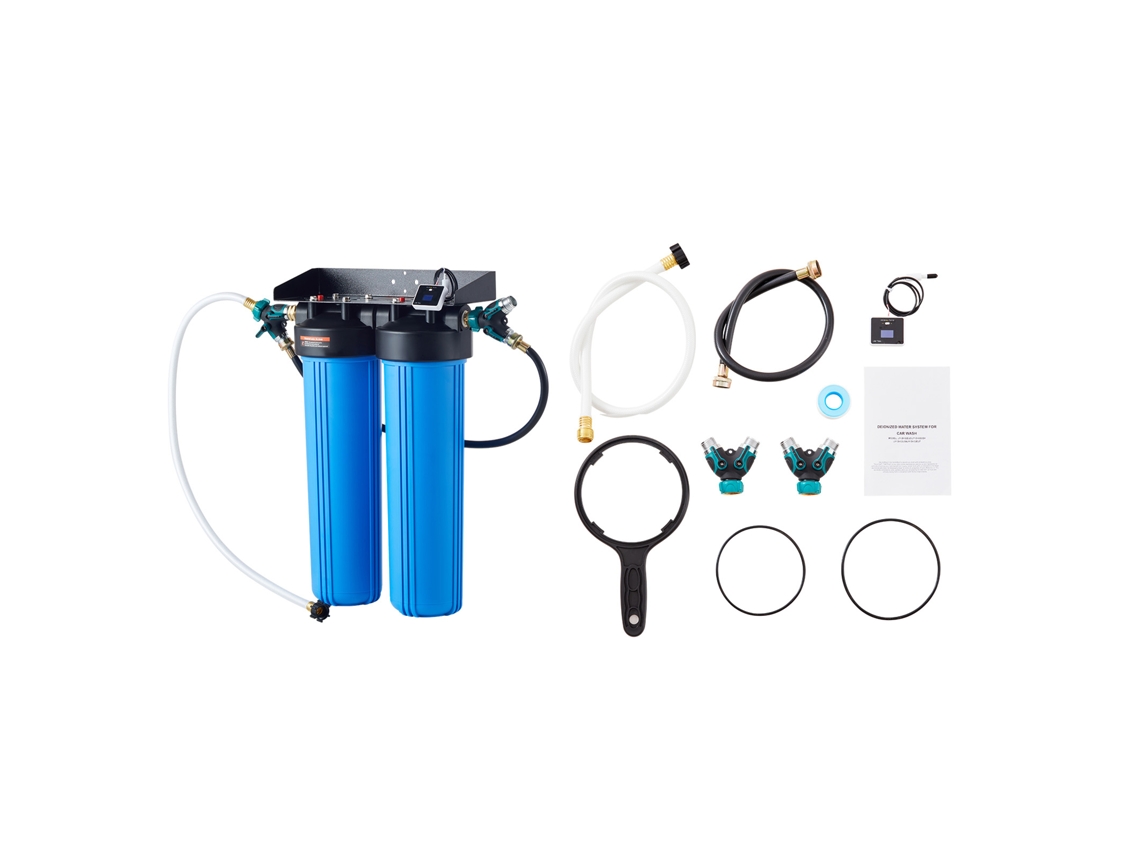 Sistema de Água Desionizada para Lavagem Carros Desionizador com Medidor Tds Integrado Filtro Removedor Manchas Impecável Modo Saída Dual Apto Carros