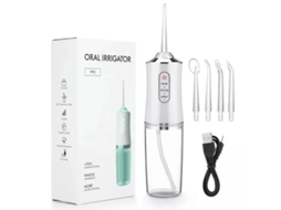 Irrigador Oral Yizhood Limpeza Dentária Modo De 3 Pressões Ponta De Jato 4 Branco 220ml