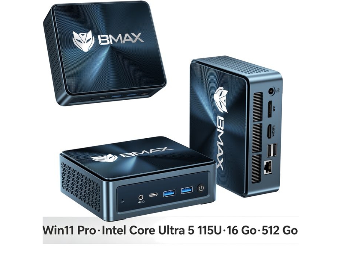 Mini Pc Compacto - Bmax B11 Pro - Intel Core Ultra 5 115u - 16gb Ram - Ssd 512gb - Win 11 Pro