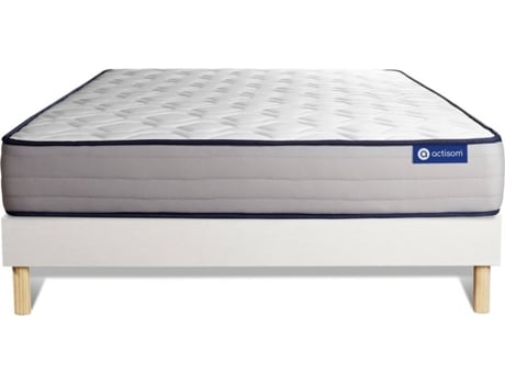 Conjunto de Estrado Branco + Colchão  Actilatex Form (140x220 cm - Látex)