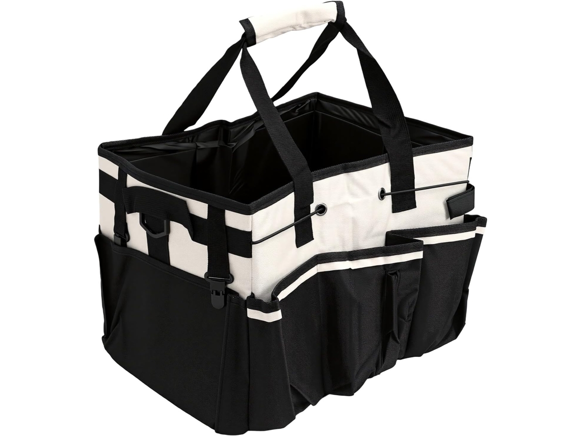 Bolsa organizadora de limpeza portátil Duokon, bolsa para ferramentas de limpeza em tecido Oxford 600D impermeável com compartimento.
