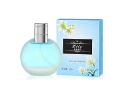 Perfume Para Mulher 50ml Eau De Toilette Com Fragrância Floral, Design Elegante Em Garrafa De Vidro Mate E Tampa Metálica