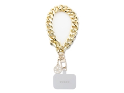 Guess Corrente De Pulso Para Smartphone Com Pendente 4g E Gancho Mosquetão Dourado