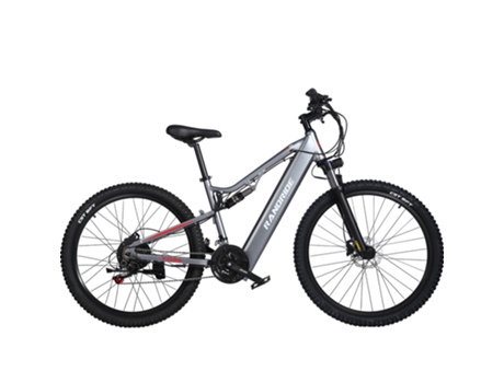 Bicicleta Eléctrica RANDRIDE Yg90A/Cinza Suspensão Total com Travão Hidráulico