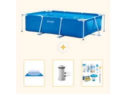 Intex Piscina Com Estrutura Retangular - 300x200x75 Cm - 4-peças S21256