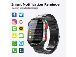 Relógio inteligente Bestvite F407 masculino com Bluetooth para chamadas ao ar livre, à prova d'água, preto