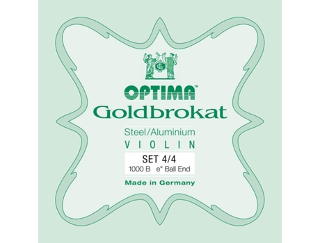 Optima Conjunto de Cordas Para Violino 4/4 Aço & Amp; Alumínio Final de Bola E