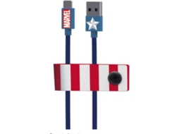 Cabo TRIBE Cap America (USB - Lightning - 1.2m - Azul)
