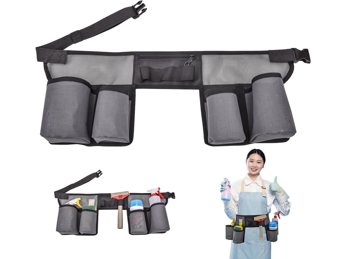 Cinto Para Limpeza De Janelas Com 4 Bolsos, Bolsa Ajustável Para Ferramentas, Suprimentos De Limpeza, Cinto De