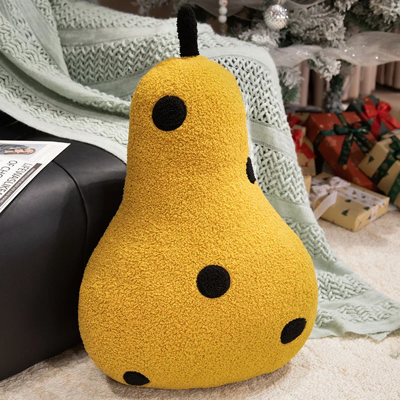 Almofada Decorativa para Sofá, Almofada de Encosto, com Estampa de Abacaxi e Bolinhas . MDUG (amarela, 65 Cm)