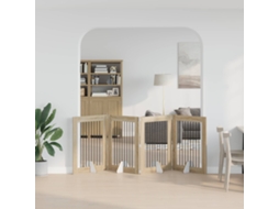 Vidaxl Portão Dobrável Com Suportes 4 Pcs Carvalho Sonoma