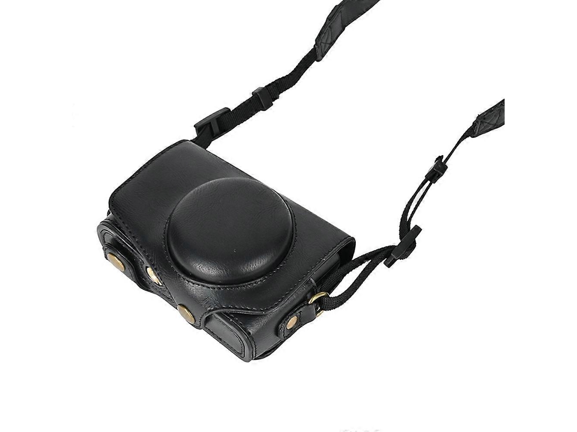 Bolsa Para Câmera Canon Sx740 Hs Sx730 Sx720 Proteção Para Câmera Bolsa De Couro Pu Para Câmera Digital Com Cor Preta Brilvibera