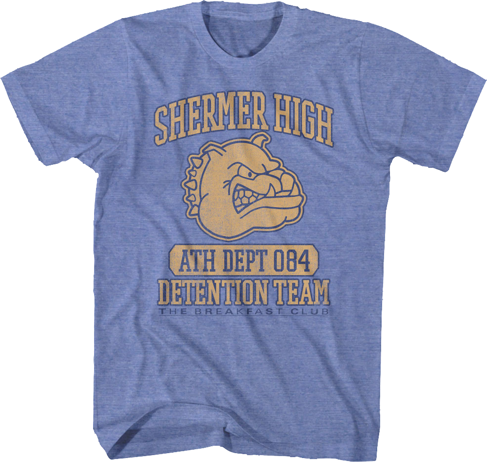 T-Shirt Unissexo DEEPSTONE Shermer High Detention Team Breakfast Club Urze Azul Claro Xxxl