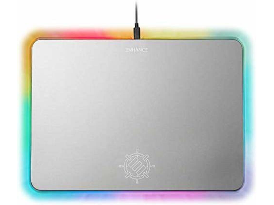 Tapete de Rato GamingENHANCE Aluminum Led Mousepad (Superfície de Pano - Base Antiderrapante)