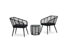 Bistro Set, Bistro Sets Vidaxl Preto Rattan / Vime (n/a)