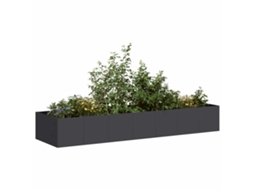 Vidaxl Vaso/floreira 280x80x40 Cm Aço Preto