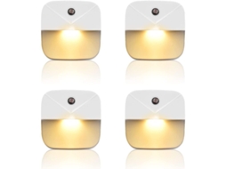 Luz Noturna 4pcs Plug in Regulável Sensor Luz Presente S/MARCA