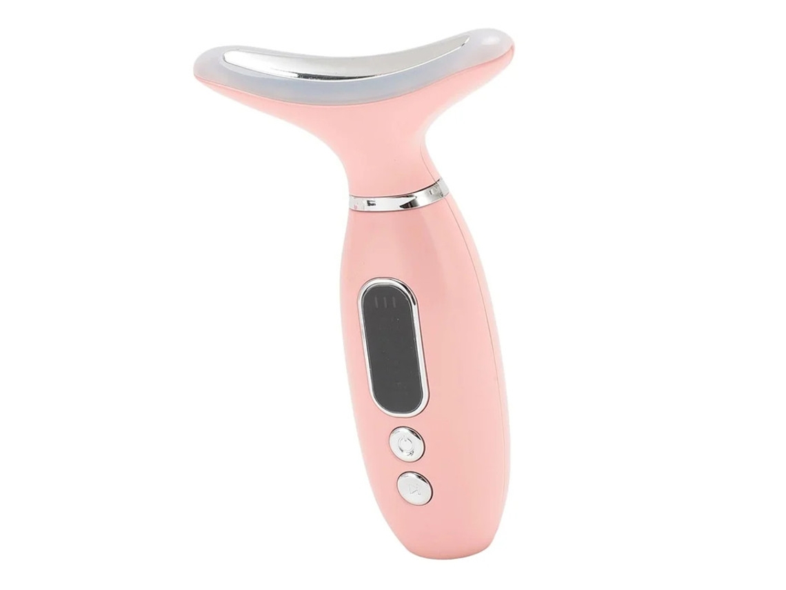 Massajador De Beleza Facial Com Vários Níveis De Vibração Ativação Da Pele Bateria De Lítio Recarregável Para Rosto E Pescoço Rosa Bestvite