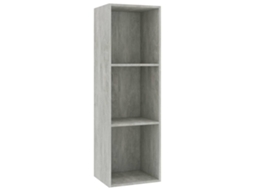 Book Cabinet, Book Cabinets Vidaxl Cinzeto Madeira Processada (36 X 30 X 114 Cm)