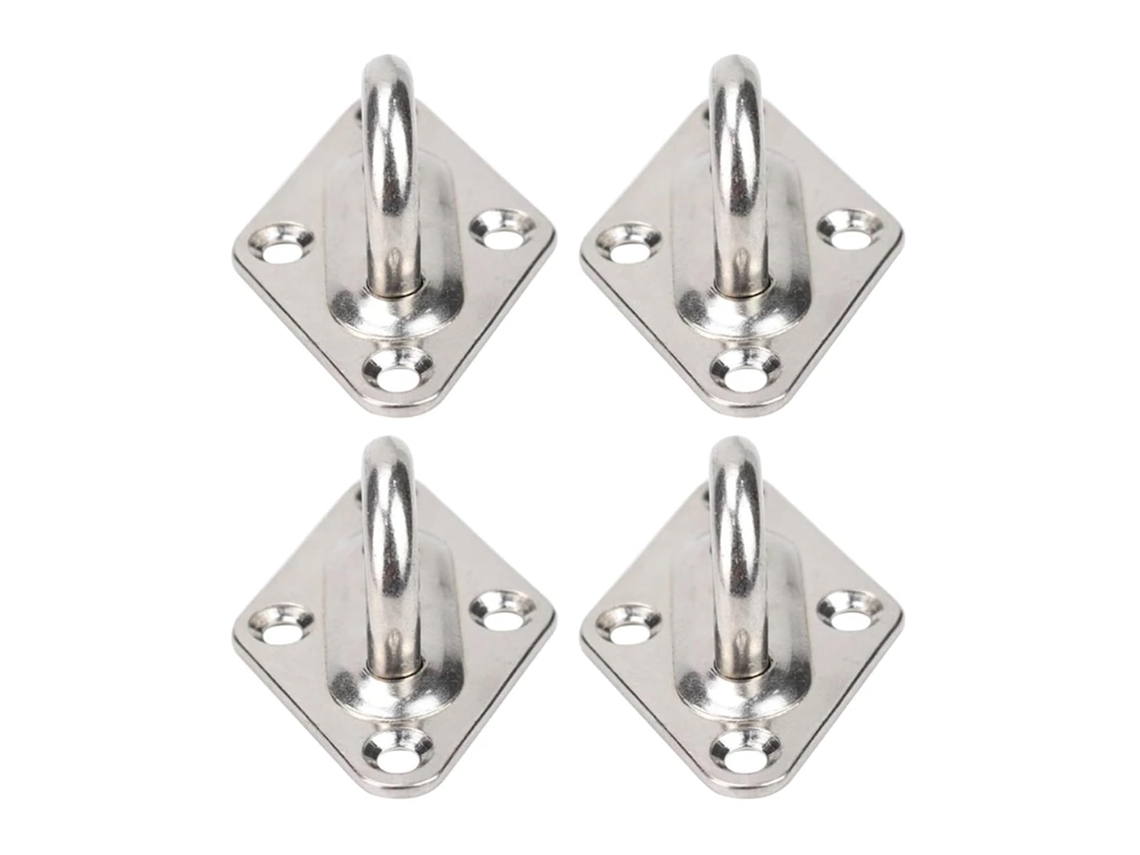 Conjunto De 4 Ganchos Aço Inoxidável M6 M8 Para Montagem Em Teto Ou
