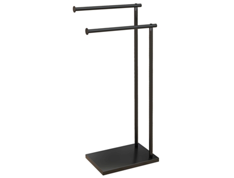 Toalheiro de Pé Metal cor Preto 35 HOMCOM 5x20x78 cm