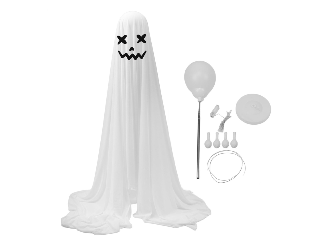 Estátua De Fantasmafofo A Correr Com Cão Em Resina Laxiscreed Para Interior E Exterior