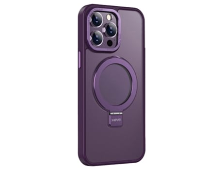 Suporte Casa Para Iphone 14 Pro Max X-level Pele Sintética Magnética Roxo