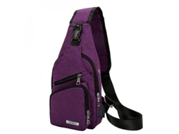 2026-mochila Bandolera Unisex Impermeável Com Porta Usb E Furo Para Fones De Ouvido Para Trekking Viagens Diárias Lqq Morado