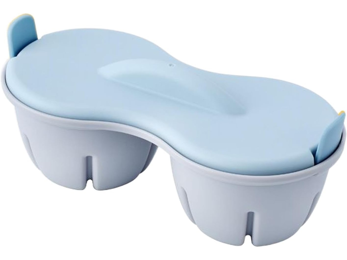 Vaporizador de Ovos para Microondas, Portatil com Tampa, Compacto 22x8,7x11cm, Cozimento Rapido Ou Suave para Cafe da Manha ZYBLSSBB