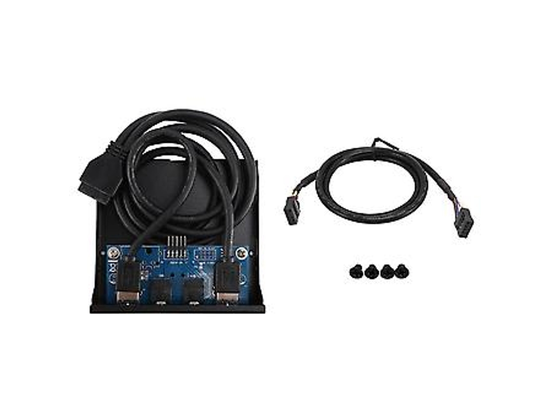 Hub Usb 3.0 A De 3,5 Com 2 Entradas Áudio Hd Para Painel Frontal De Disquete De 20 Pinos Brilvibera