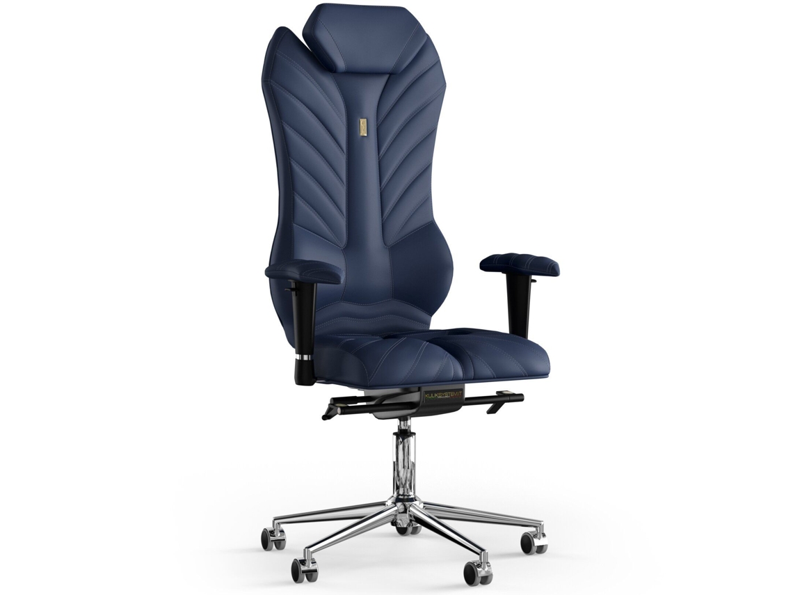 Cadeira de Escritório Ergonómica KULIK Monarch PU Couro (Azul -130x50x50cm)