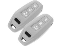 Conjunto De 2 Capas Protetoras De Silicone Cinza Para Chaves De Carro.