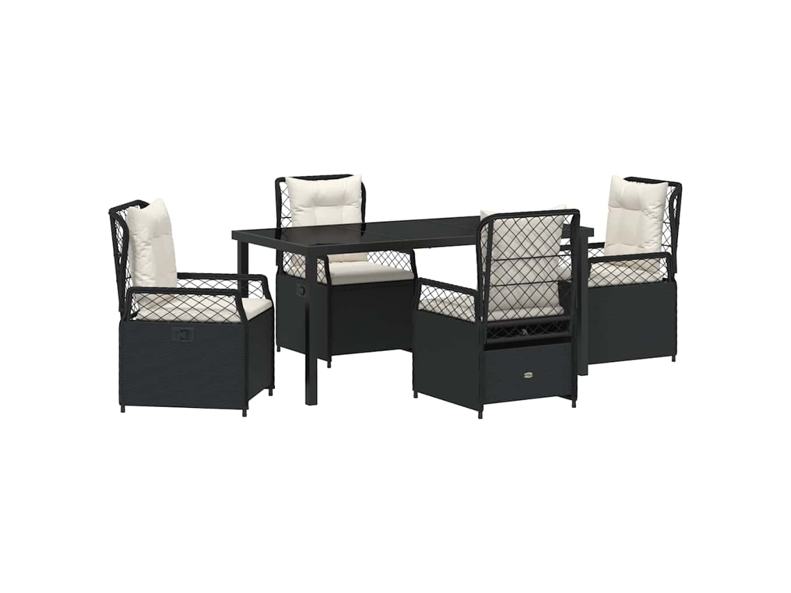 Conjunto Jantar para Jardim 5 Peças Verde Vime Pe MAISON EXCLUSIVE