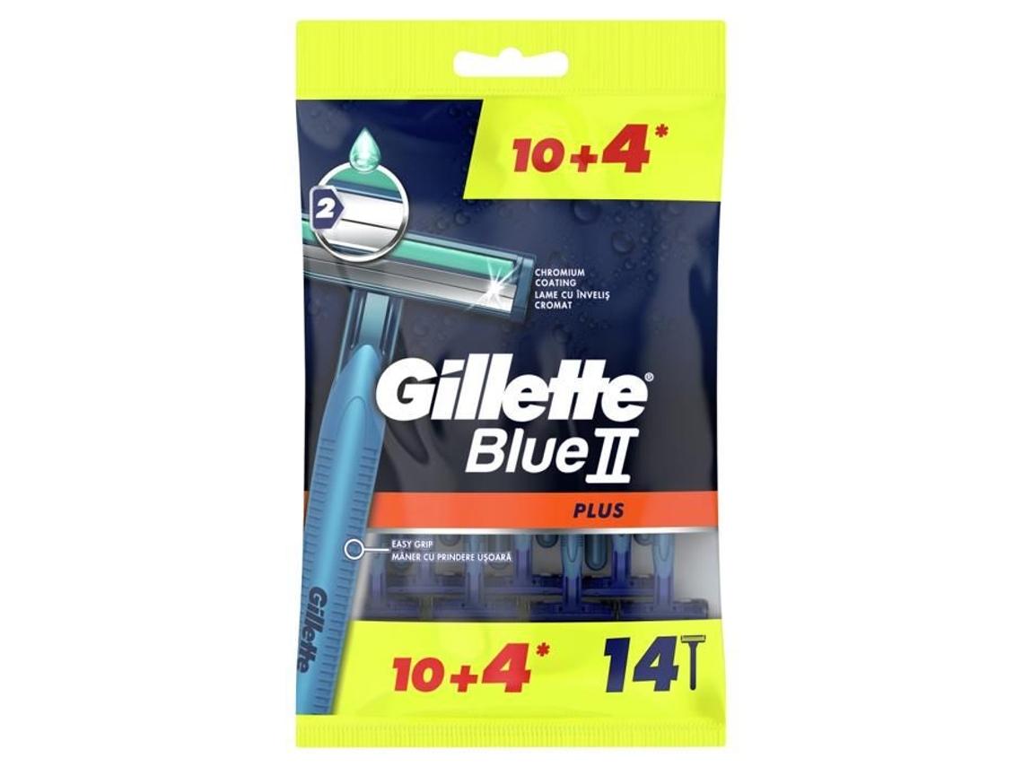 Aparelho De Barba Descartável Blue Ii Plus 10 Unidades 4 Grátis Gillette