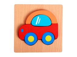 Ats quebra cabeças de Madeira Educativo para Crianças Jogo de Aprendizagem Precoce Carro Interessante