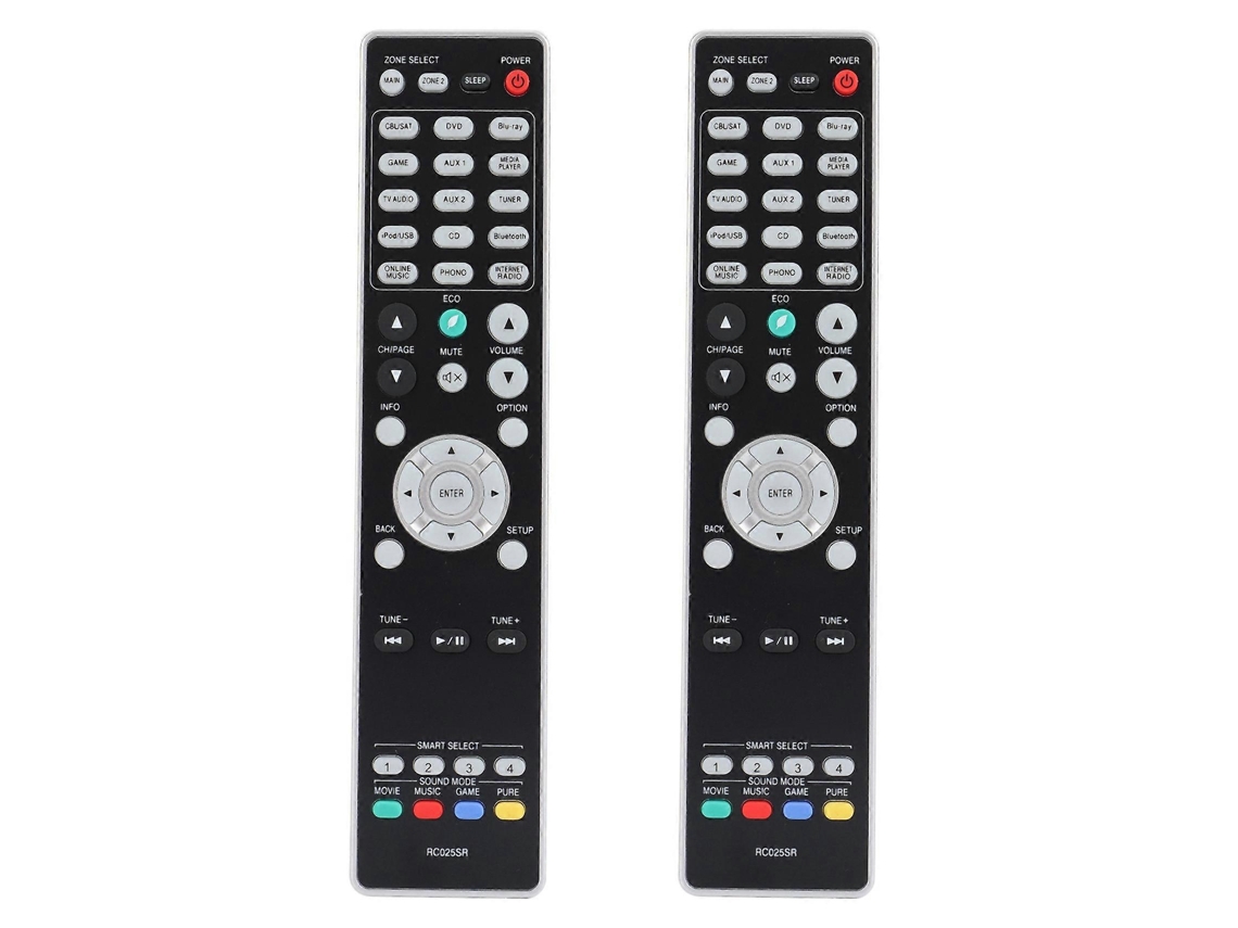 2 Controles Remotos De Substituição Rc025sr Compatíveis Com Receptores Surround Av Marantz Sr6010, Sr6009, Sr6010, Sr6011 E Subwoofer Rc024sr Nr1605